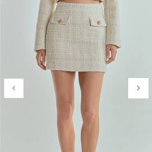 Endless Rose Cream Tweed Skirt